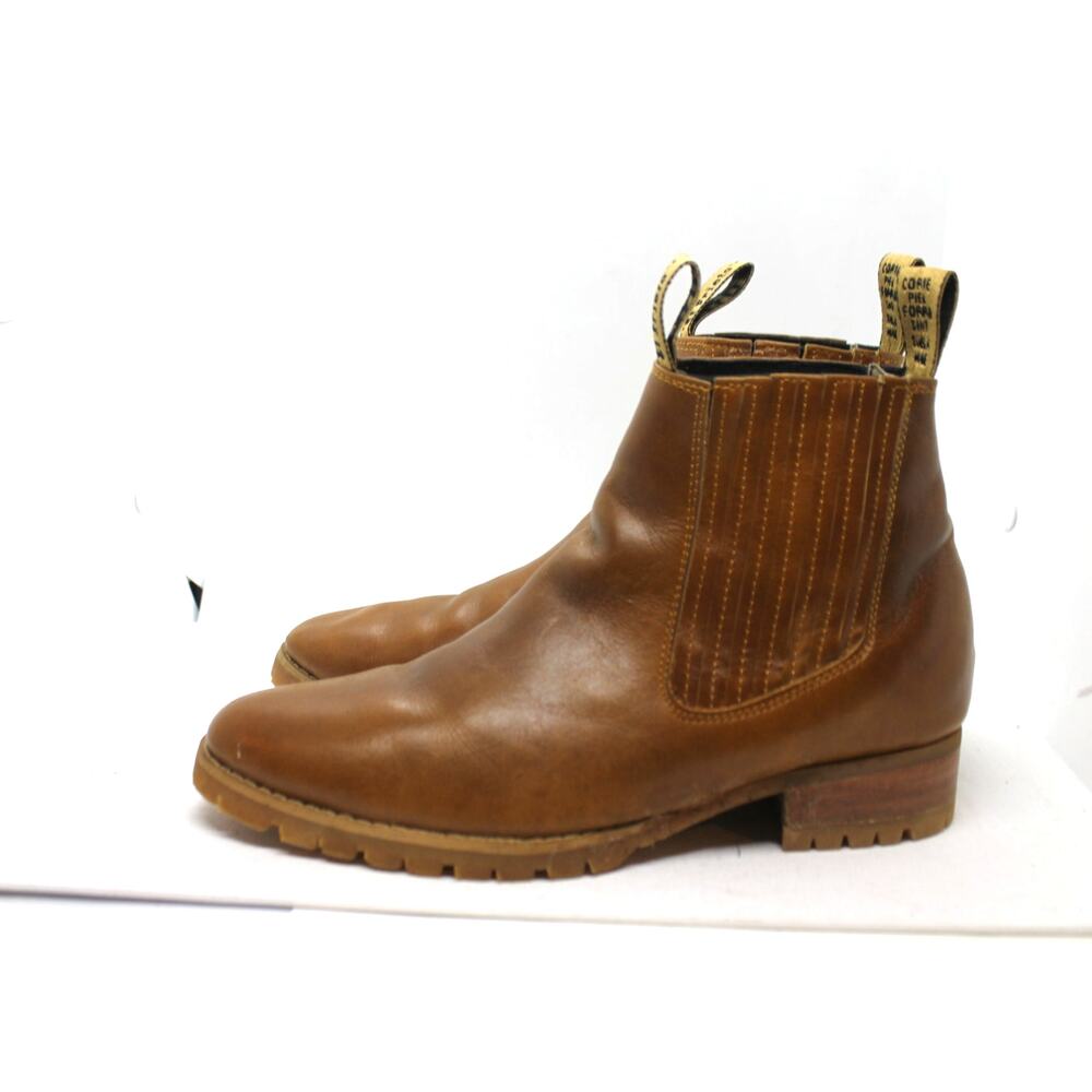 El Prieto Men's Brown Leather Chelsea Boots sz US 10